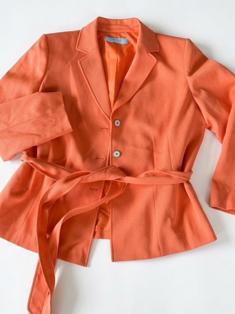 Tahari Arthur S. Levine Orange Belted Blazer XL